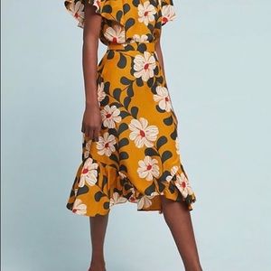 Anthropologie Eva Franco Ikebana Floral Skirt